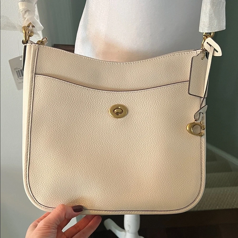 NWT Coach Polished Pebble Leather Chaise Crossbody
